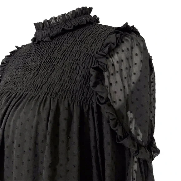 Zara‎ Plumetis Top Black - Picture 6 of 12